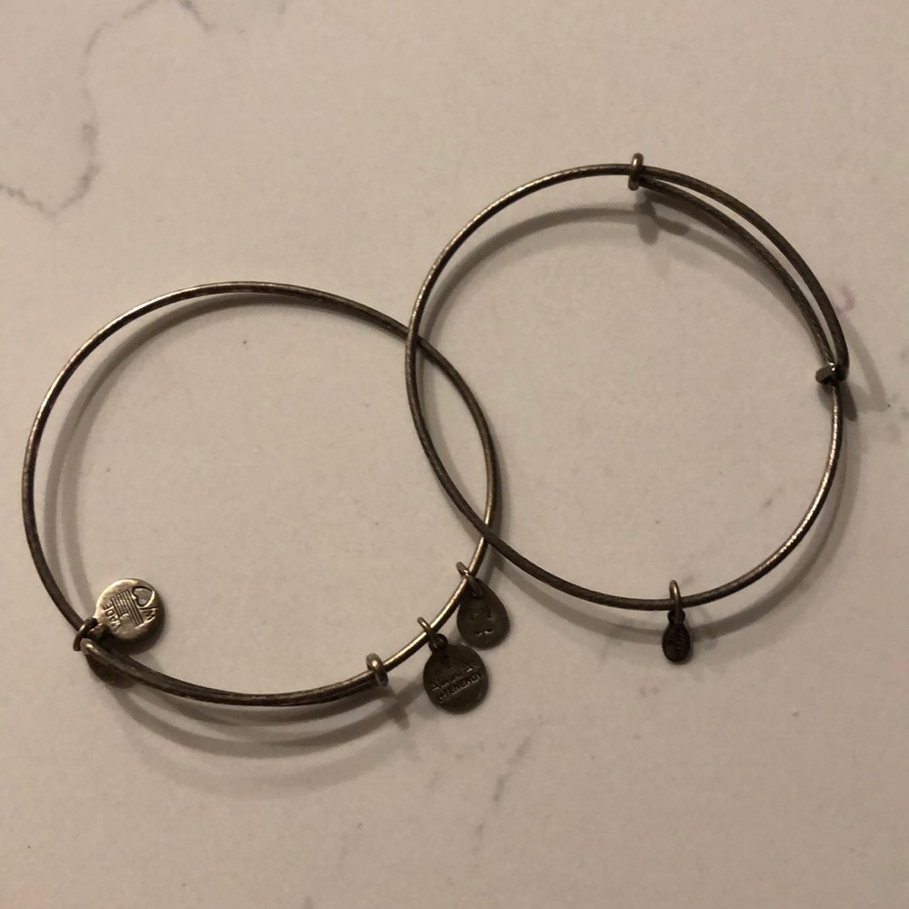 Plain Silver Alex and Ani Bangles